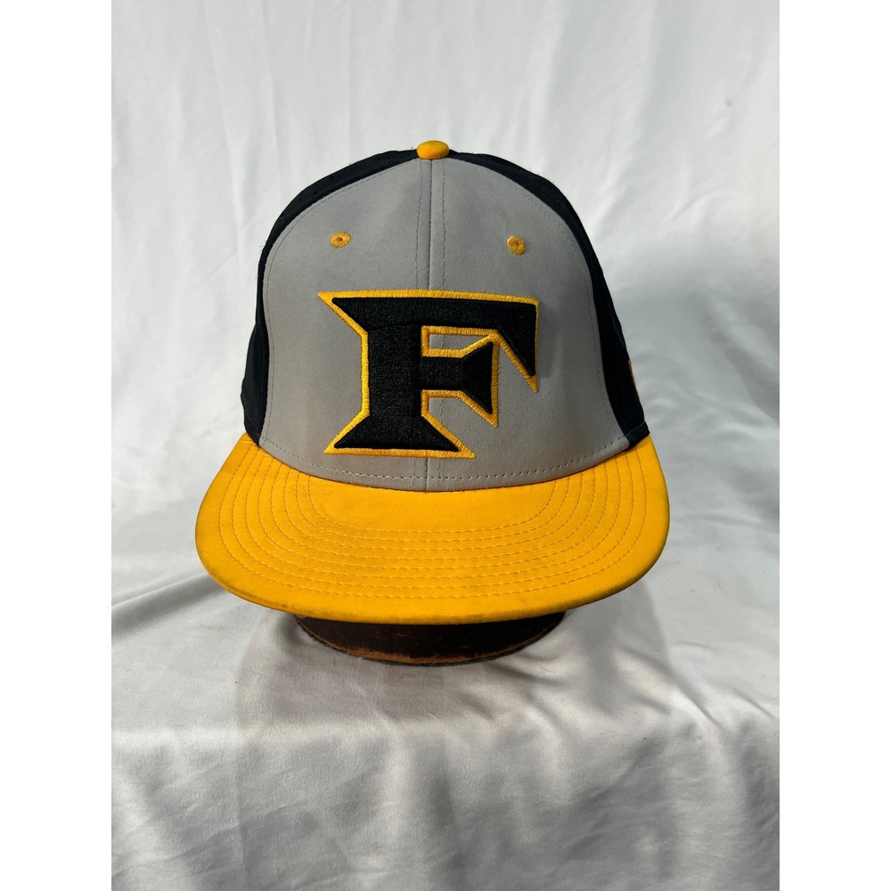 F Log Perfect Game Hat L/XL Baseball Flex Fit Yellow Black Gray